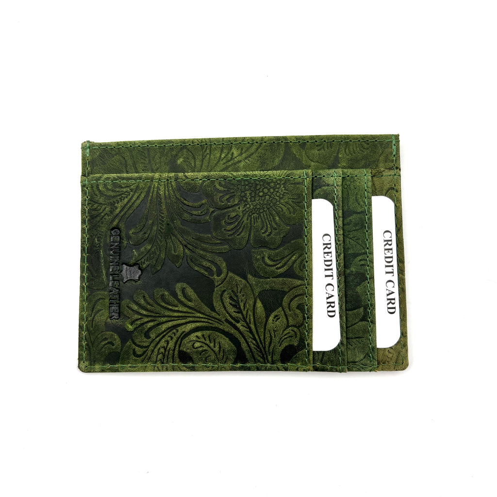 Portofel belaro slim floral verde