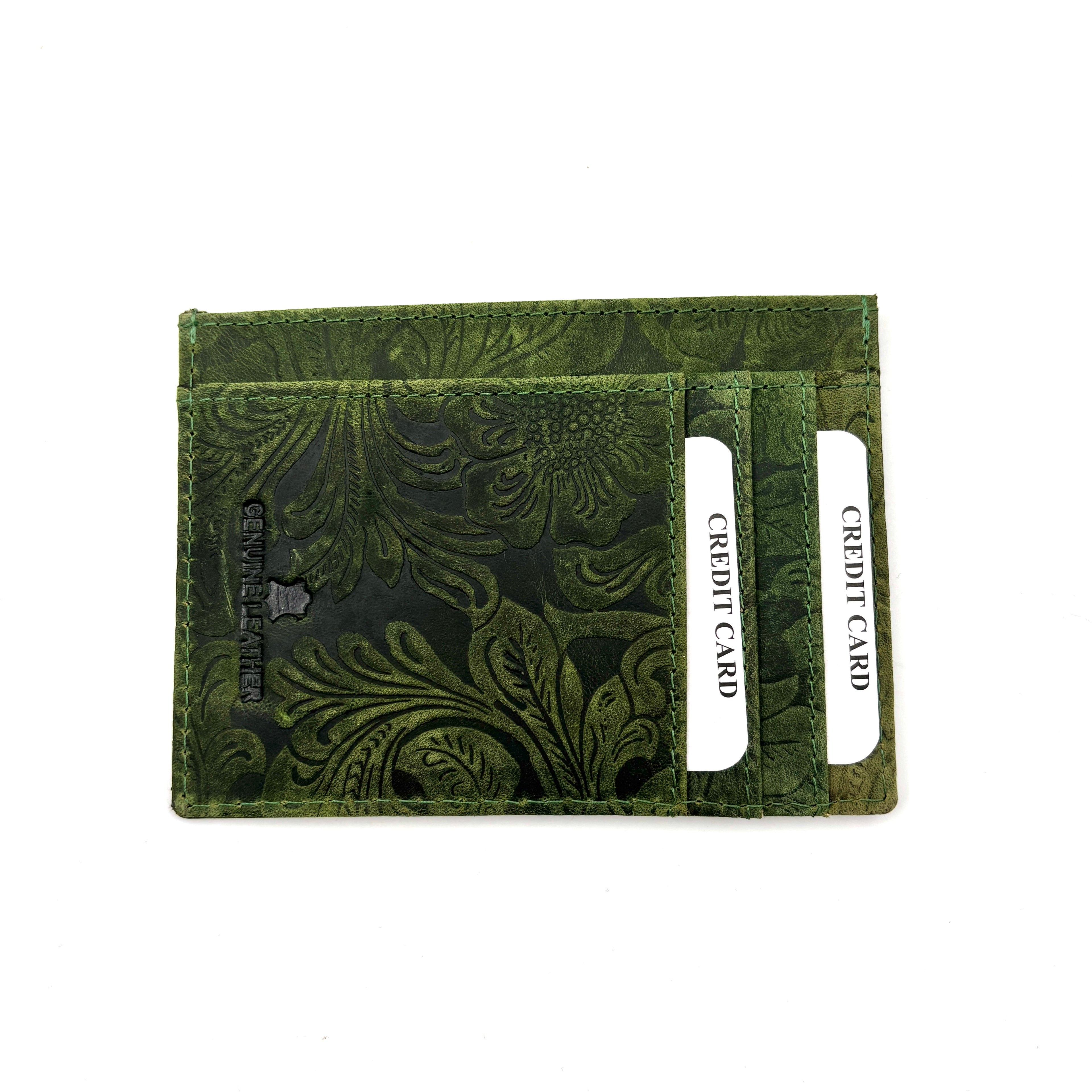 Portofel belaro slim floral verde
