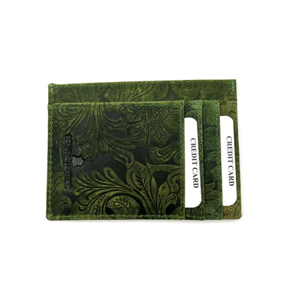Portofel belaro slim floral verde