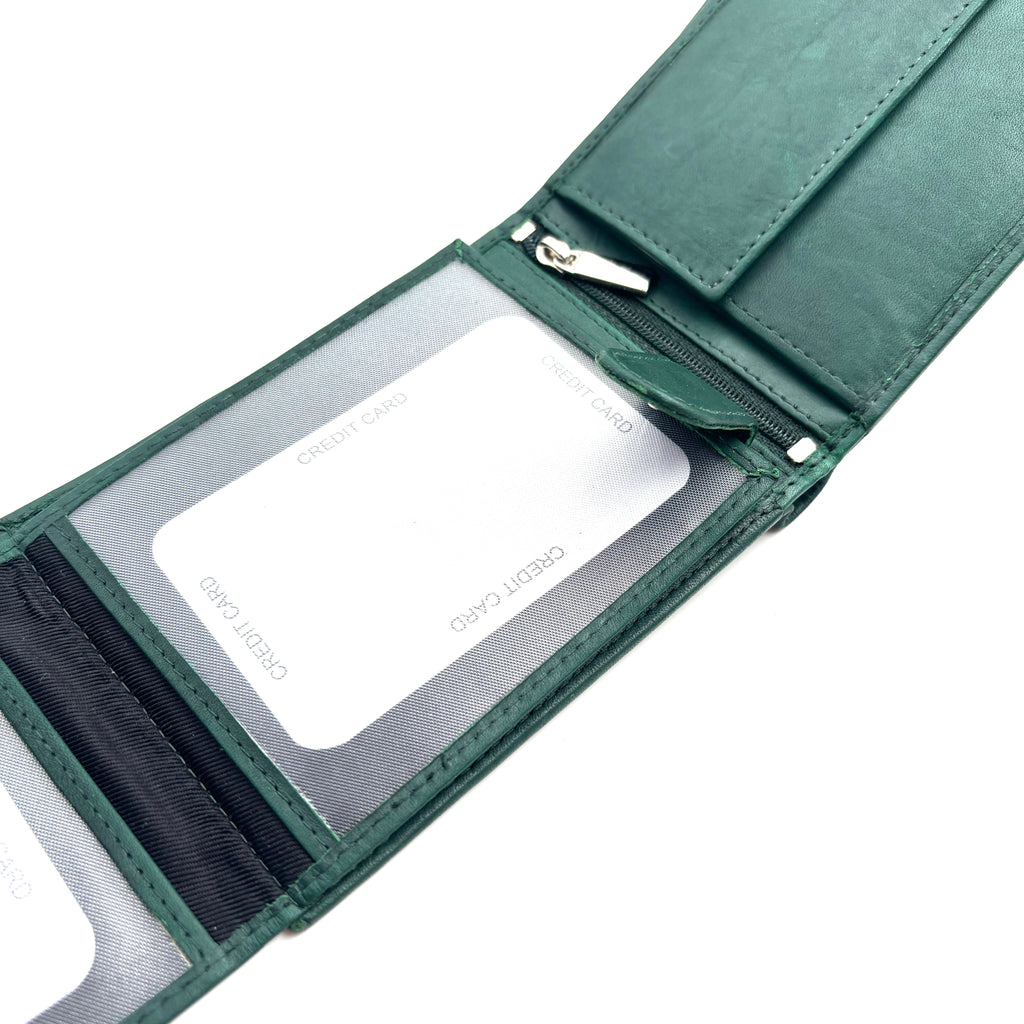Set Portofel Ascend Verde+ Curea Reversibila