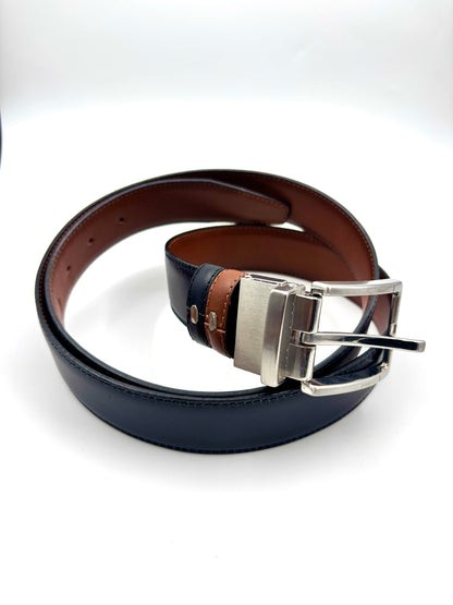 Curea Belaro Reversibila 2in1 maro/negru+ portcard cadou