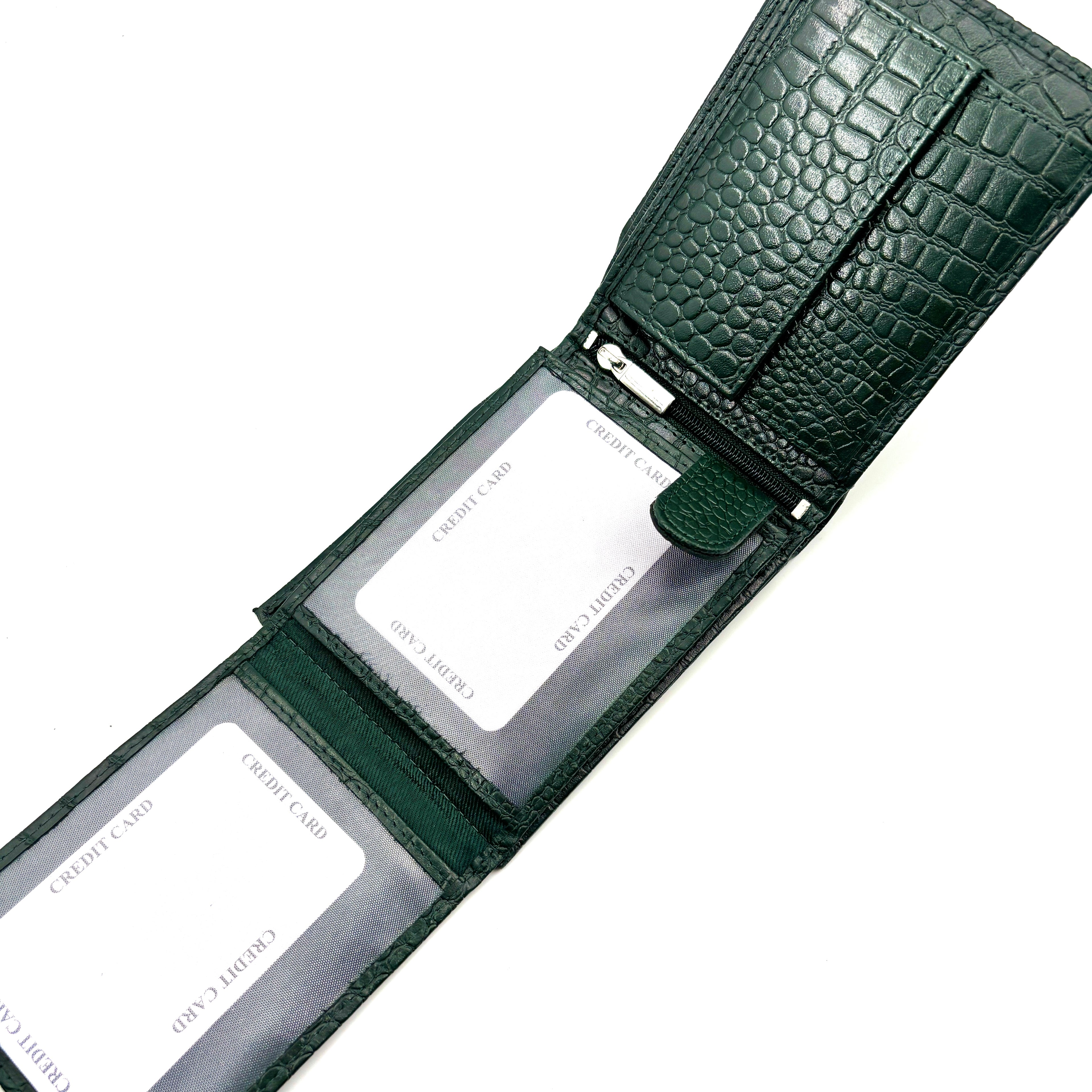 Set Portofel Obsidian Verde+ Curea Reversibila