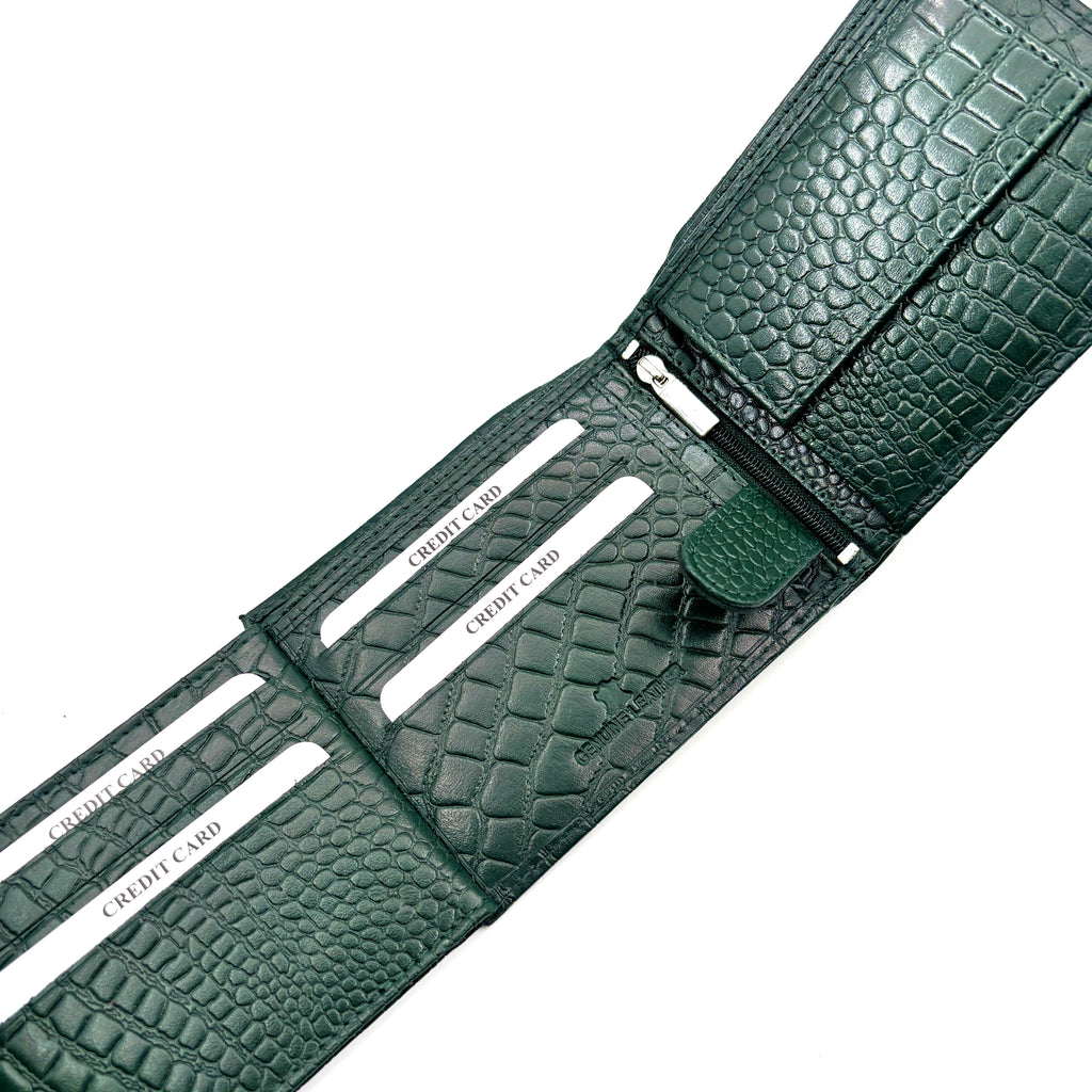 Set Portofel Obsidian Verde+ Curea Reversibila
