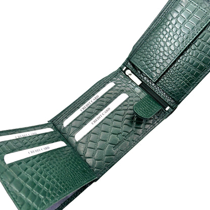 Set Portofel Obsidian Verde+ Curea Reversibila