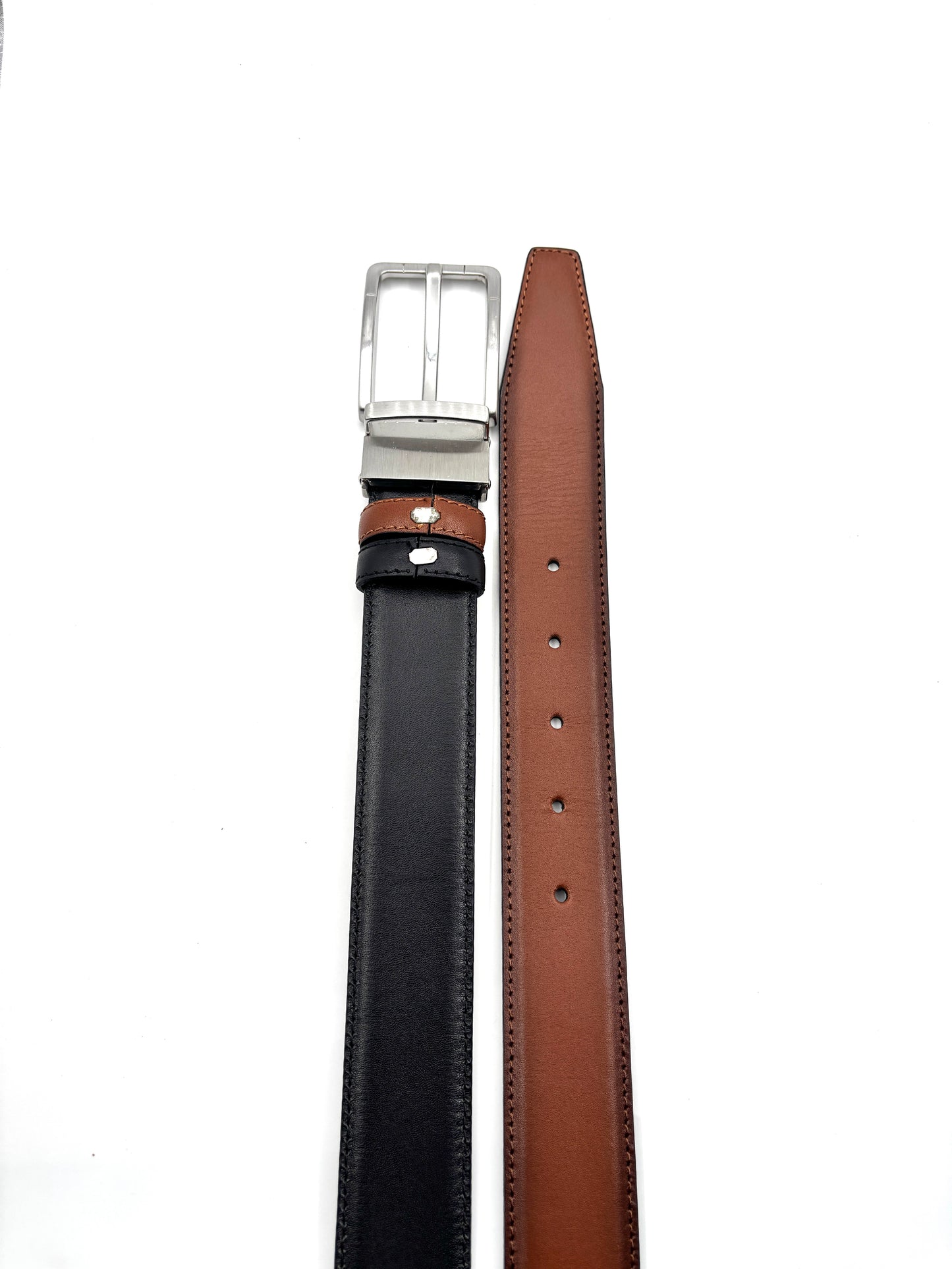 Curea Belaro Reversibila 2in1 maro/negru+ portcard cadou