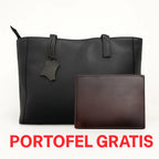 GEANTA AURA NEAGRA + PORTOFEL BARBĂTESC