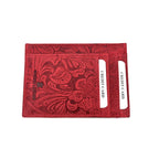 Portofel belaro slim floral rosu