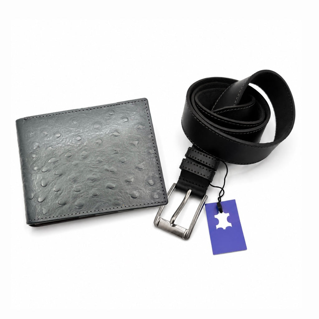 Set Portofel Evo Gri + Curea Abi Neagra