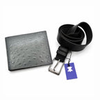 Set Portofel Evo Gri + Curea Abi Neagra