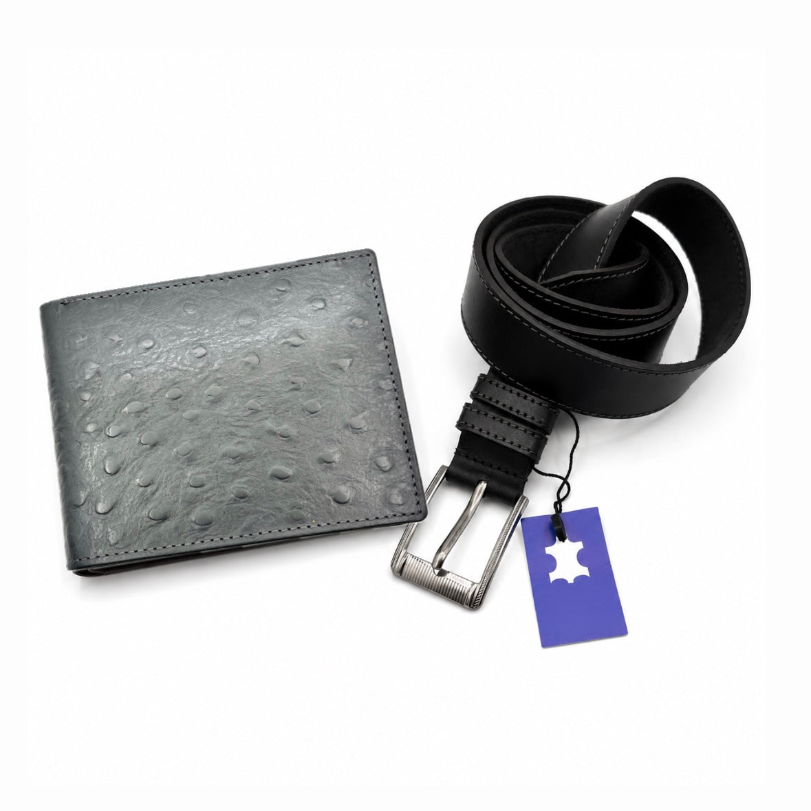 Set Portofel Evo Gri + Curea Abi Neagra