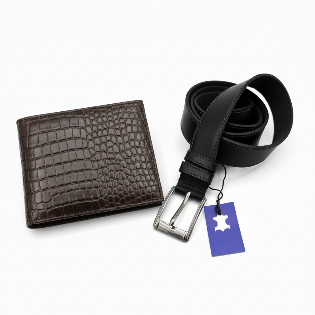 Set Portofel Obsidian Maro + Curea Abi Neagra