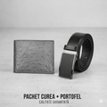 Set Portofel Evo + Curea Azuro Neagra