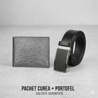 Set Portofel Evo + Curea Azuro Neagra
