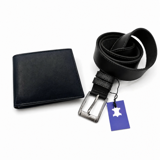 Set Portofel Ascend Negru + Curea Abi Neagra
