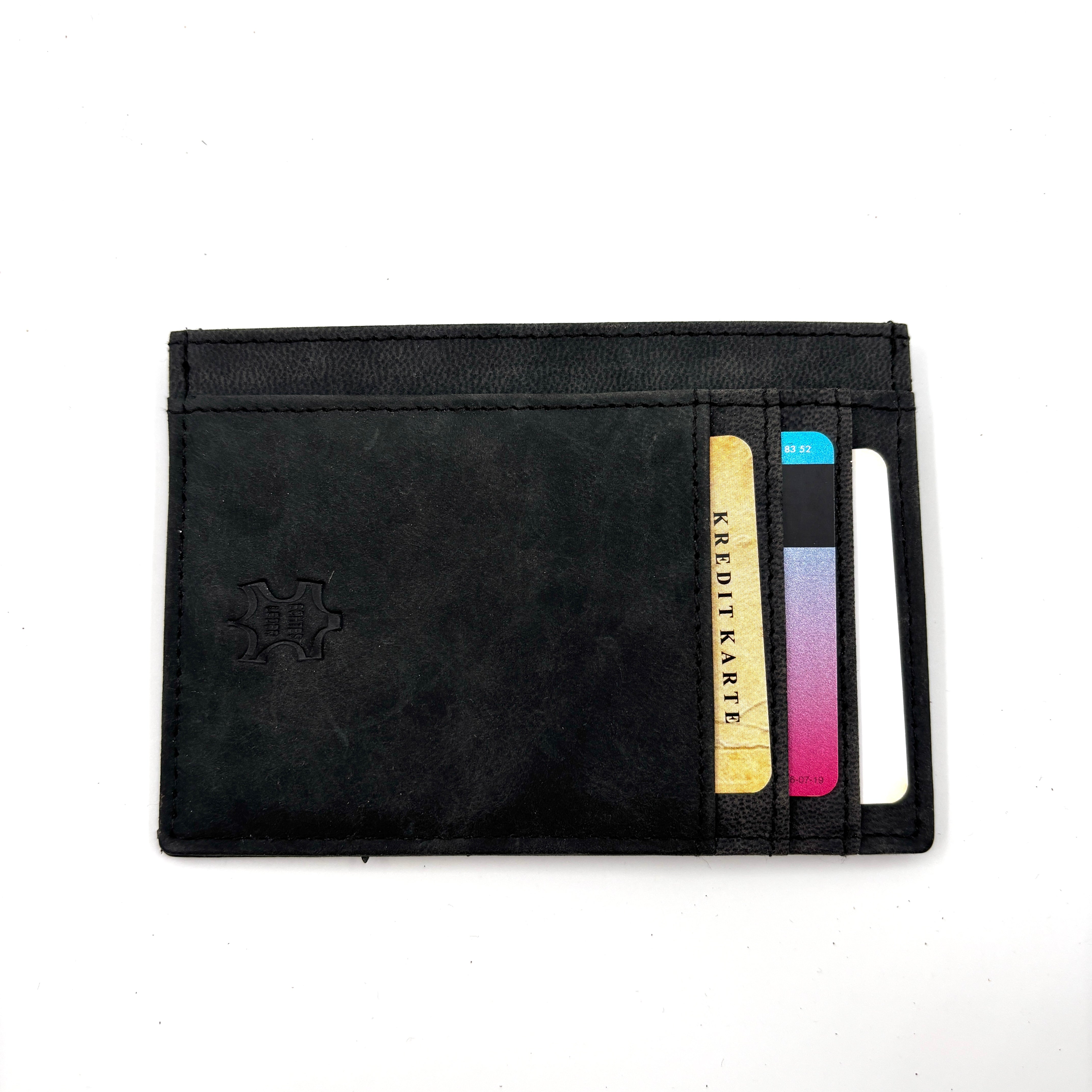 Portofel belaro slim din piele naturlă negru